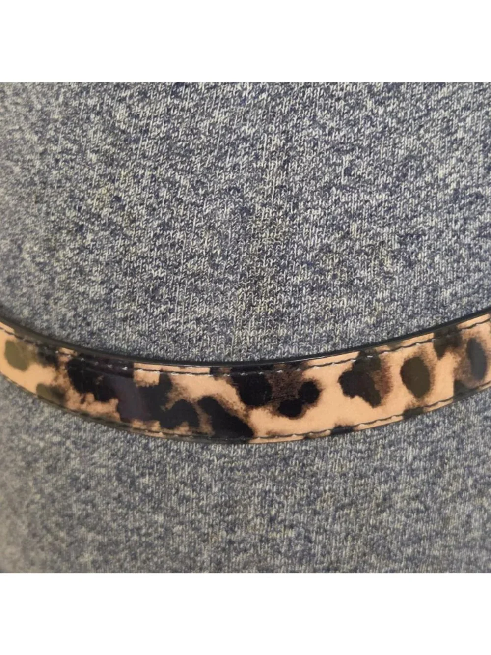 Nine West Belt Womens Size L Leopard Print Faux Leather Rectangular Buckle